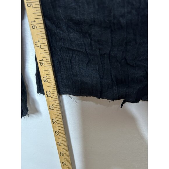 Tahari 100% Line Cropped Wide Leg Pants Pull On Elastic Waist Black Pockets XL - Picture 7 of 8